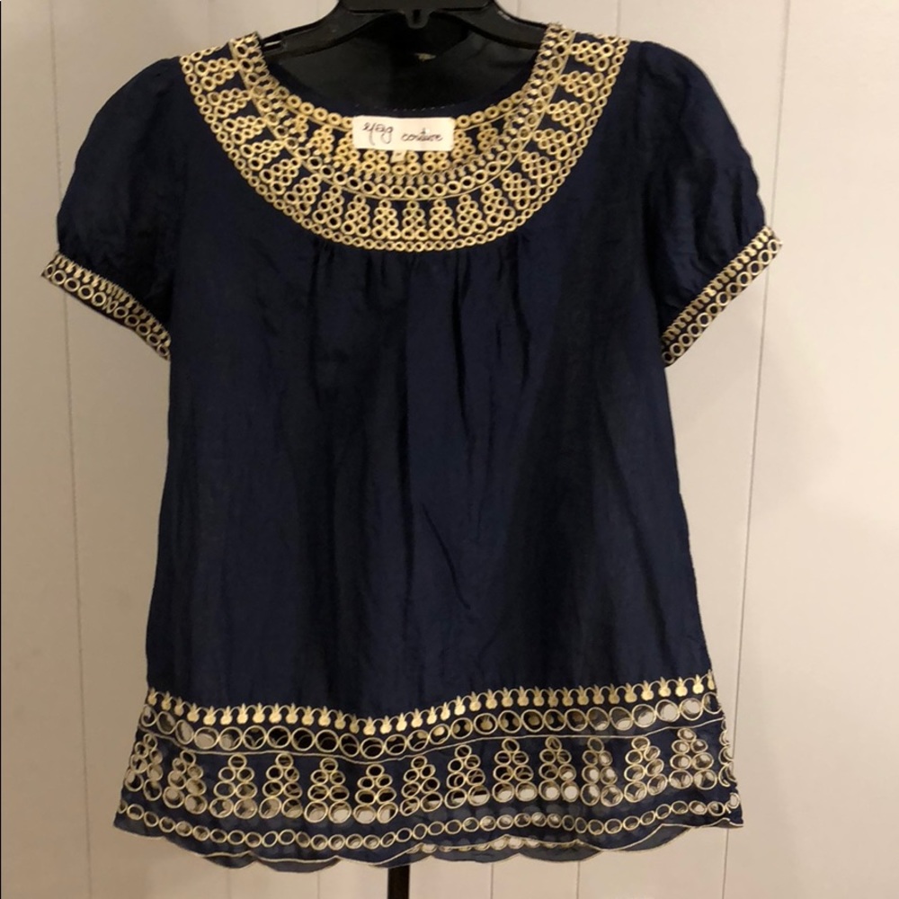 Mag Couture Navy Top